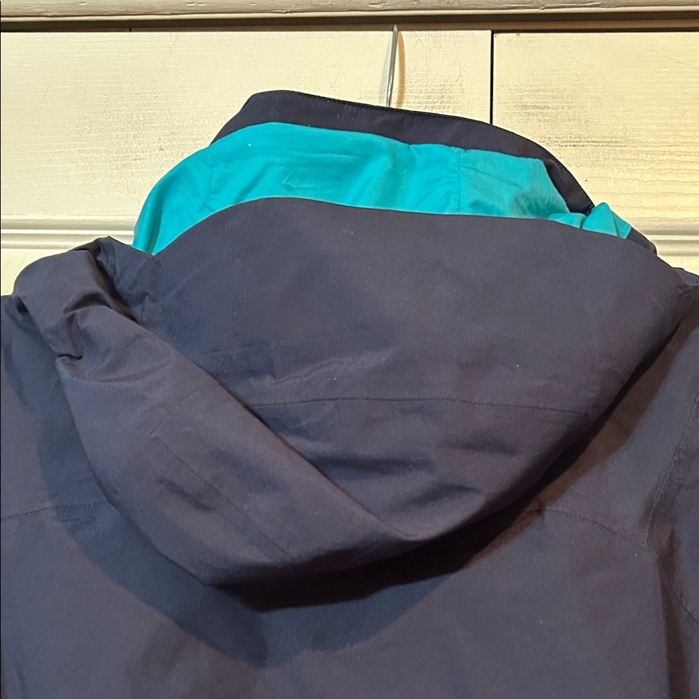 Patagonia Large - Piolet Jacket Mountain Parka Navy with Teal Lining and Accents - Picture 5 of 10